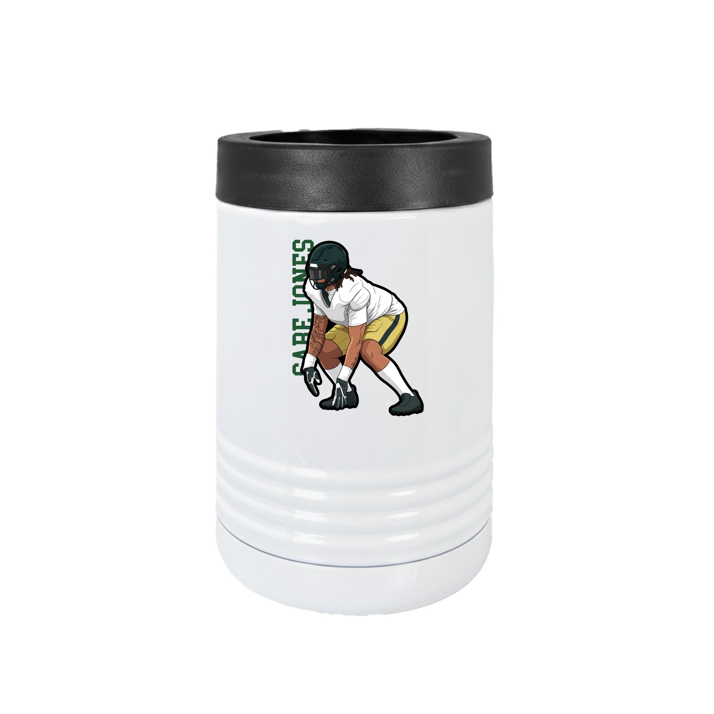 Beverage Holder — Name Vertical in White