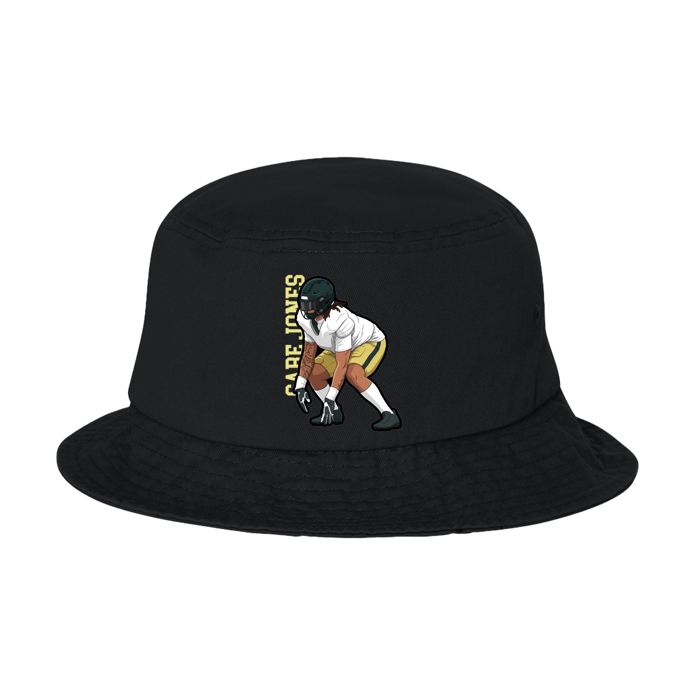 Bucket Cap — Name Vertical in Black