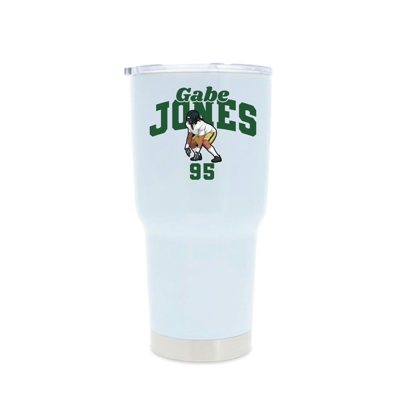 30oz Stainless Steel Tumbler — Signature Arch in White
