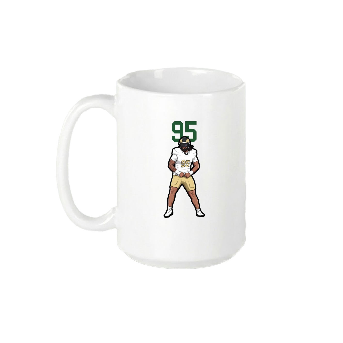 15oz Coffee Mug — Number Top in White