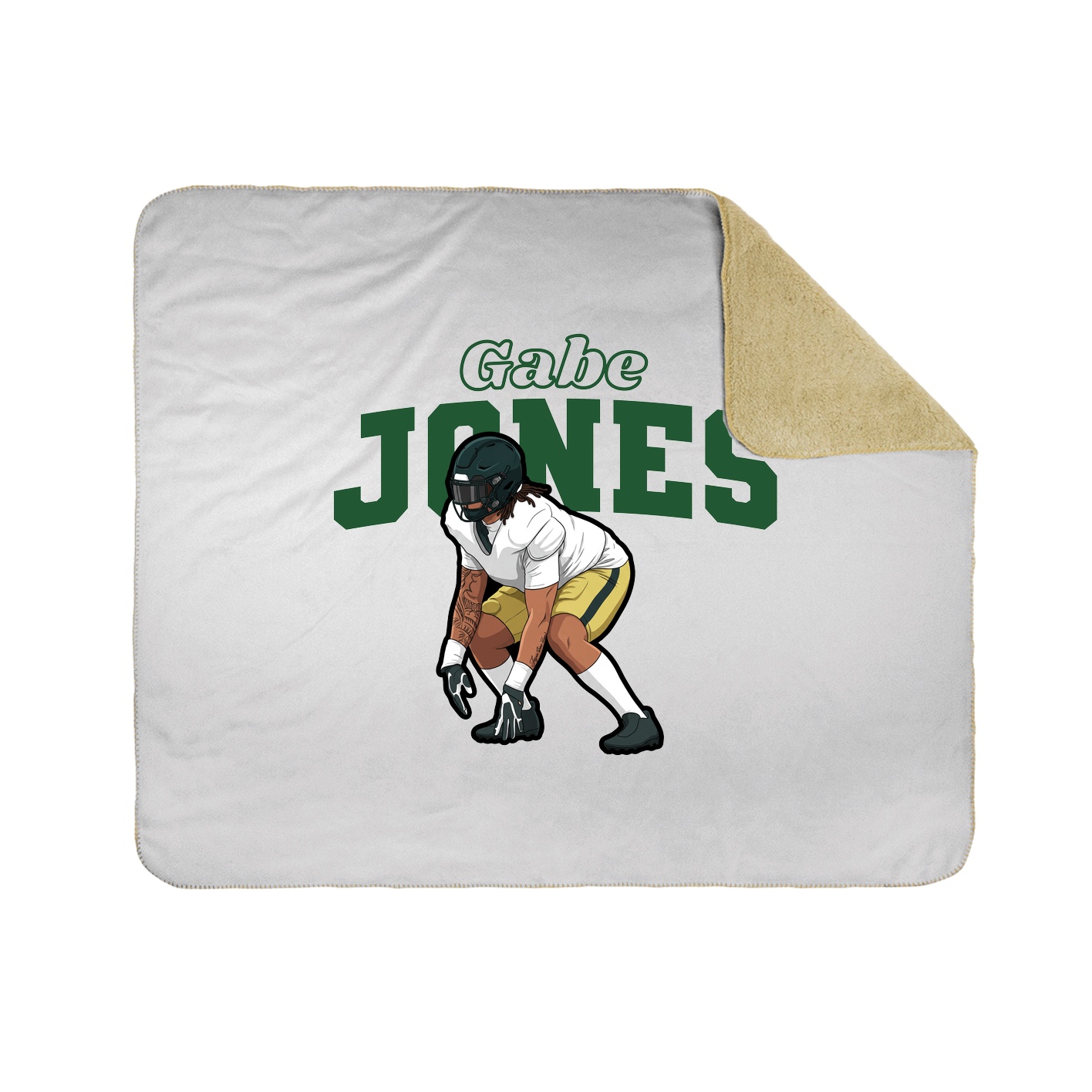 Throw Blanket — Name Arch in White