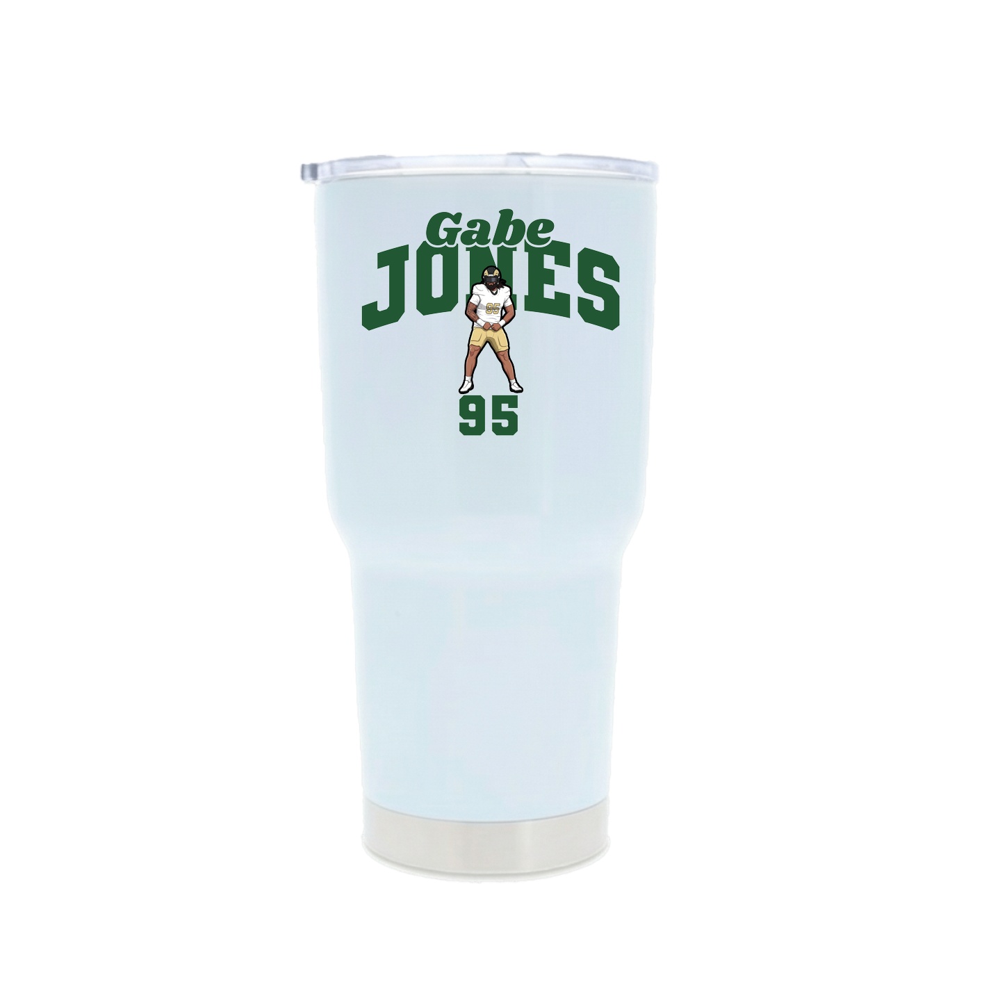 30oz Stainless Steel Tumbler — Signature Arch in White