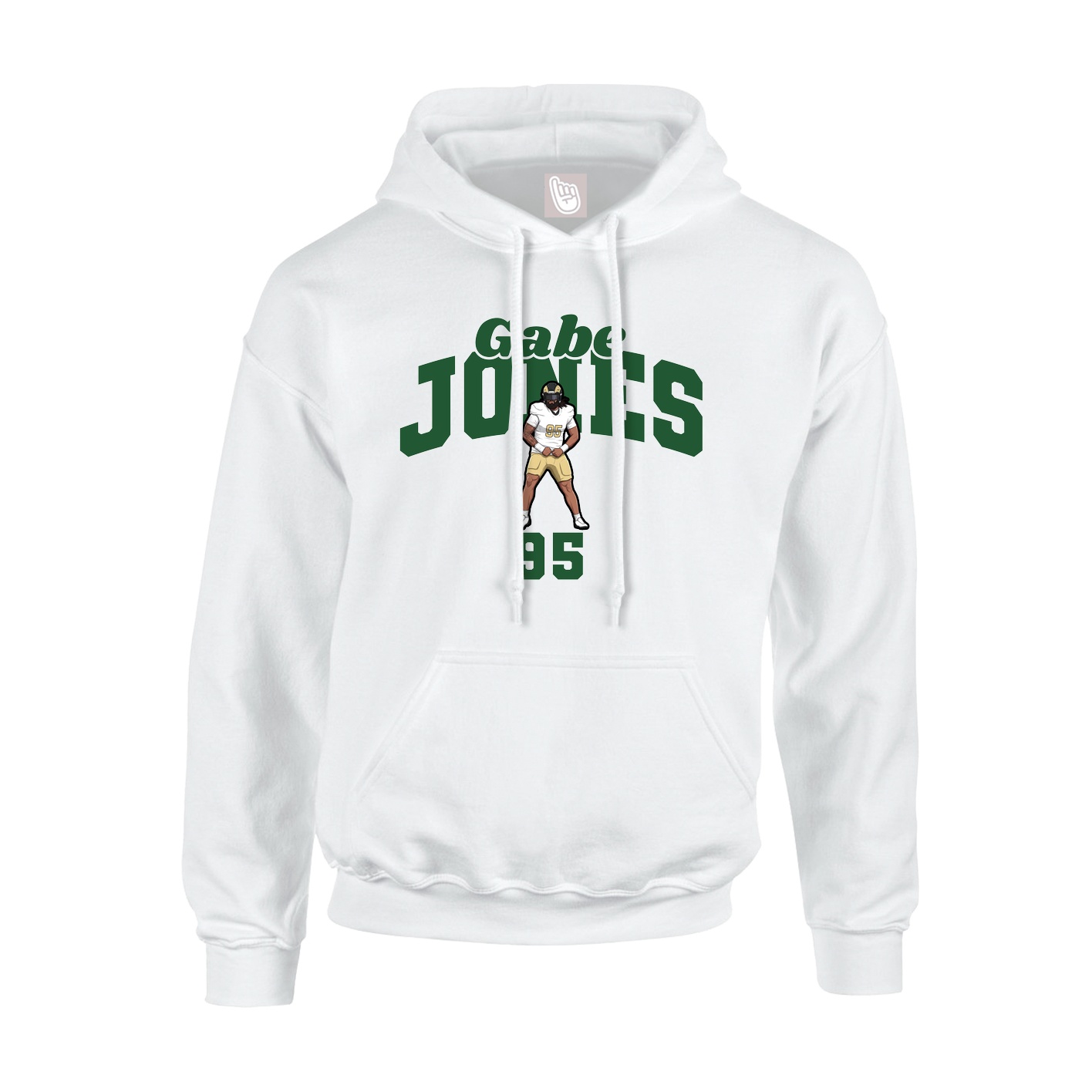 Youth Hoodie — Signature Arch in White