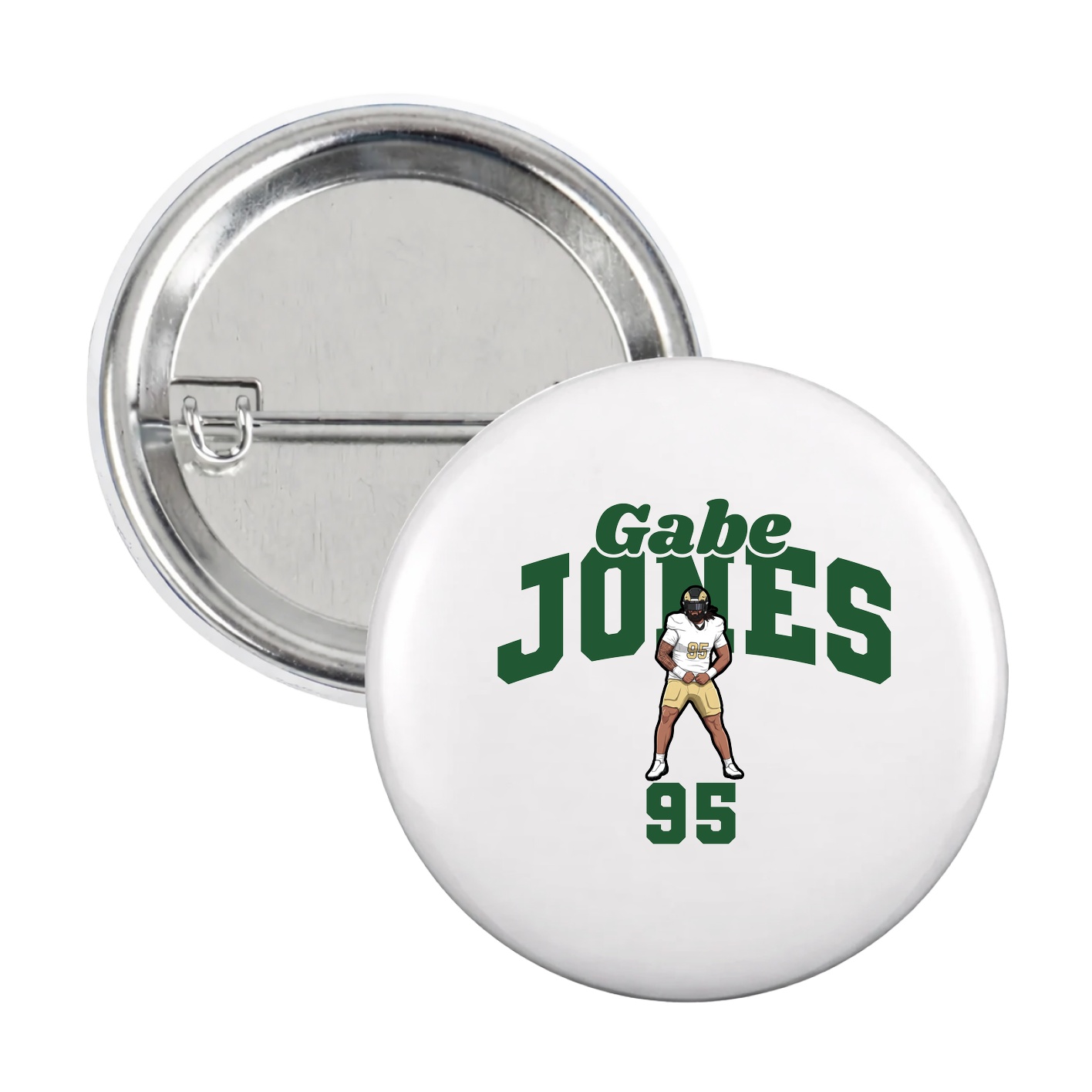 Game Day Button — Signature Arch in White