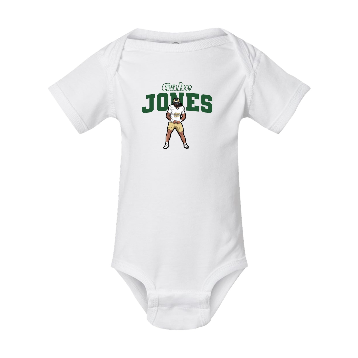 Baby Onesie — Name Arch in White