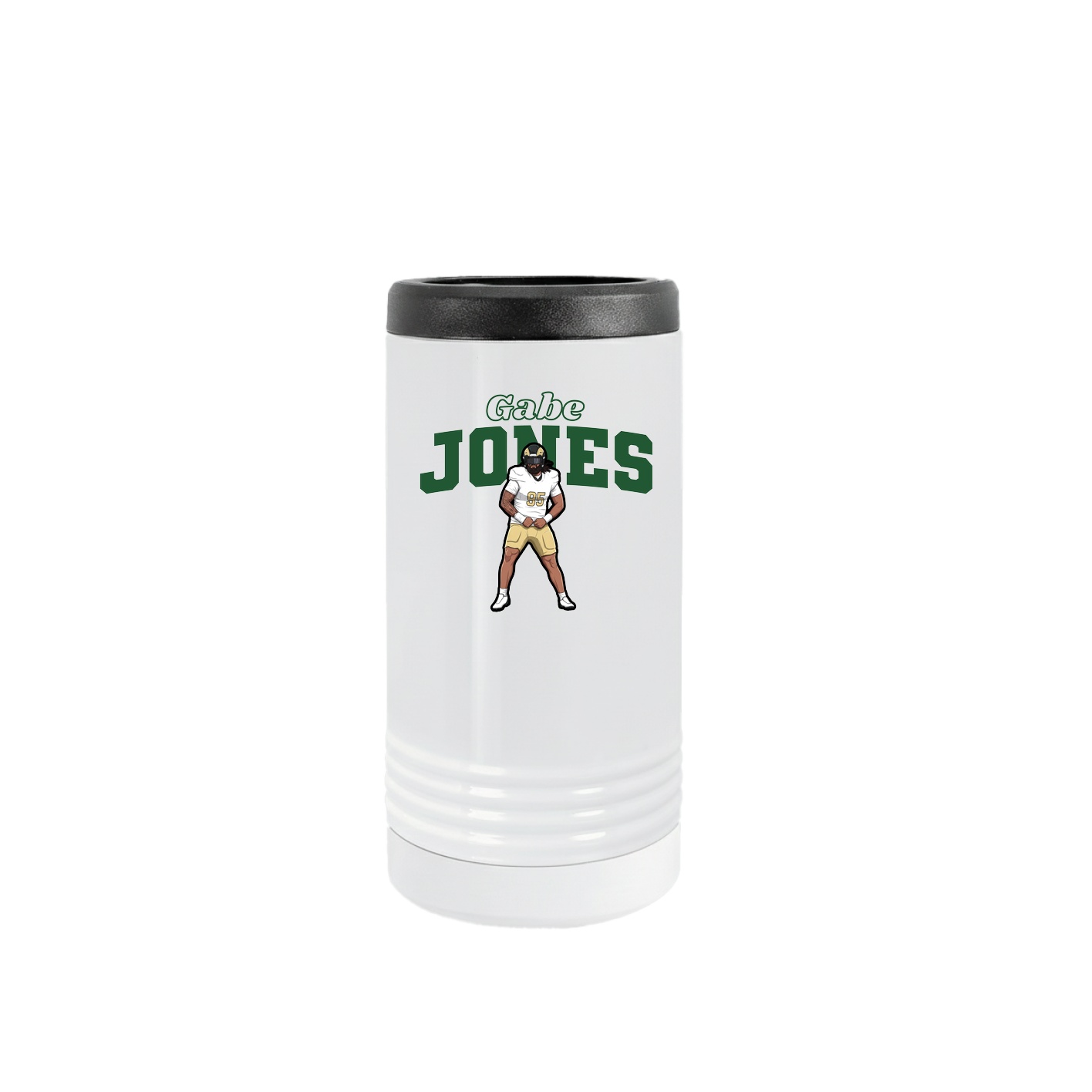 Slim Beverage Holder — Name Arch in White