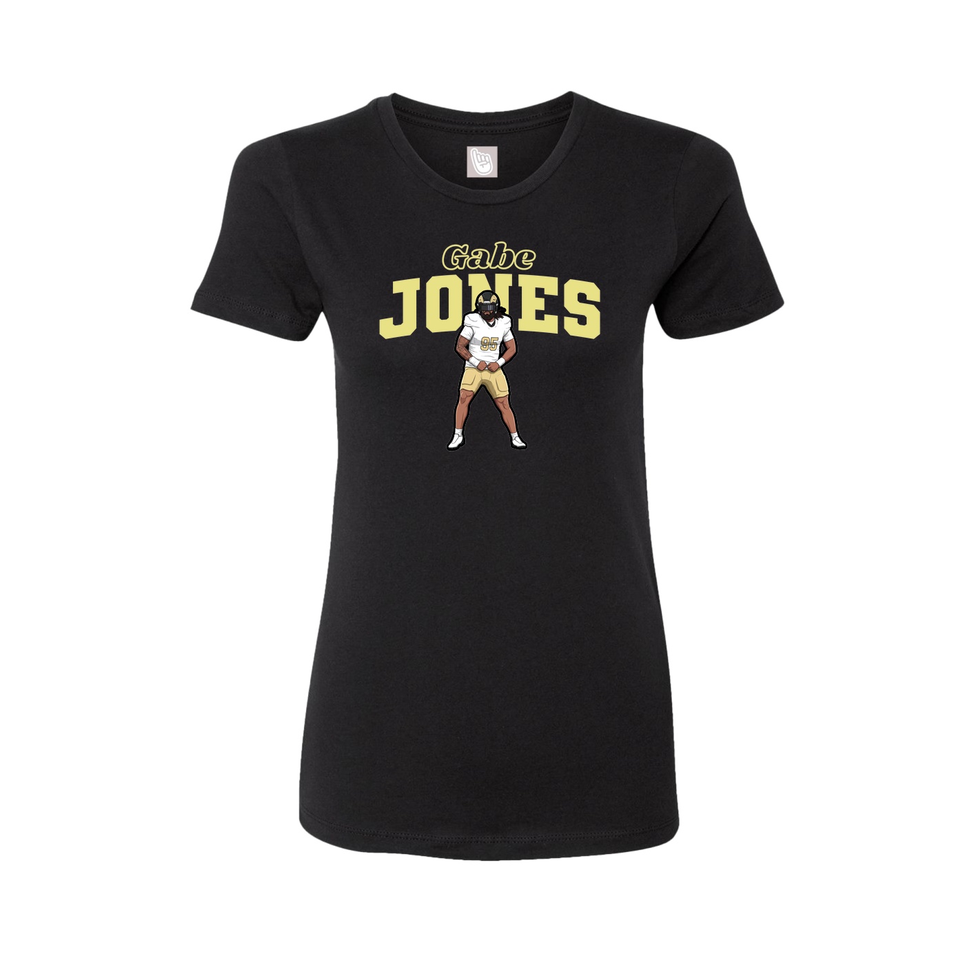 Fitted Women's Tee — Name Arch in Black