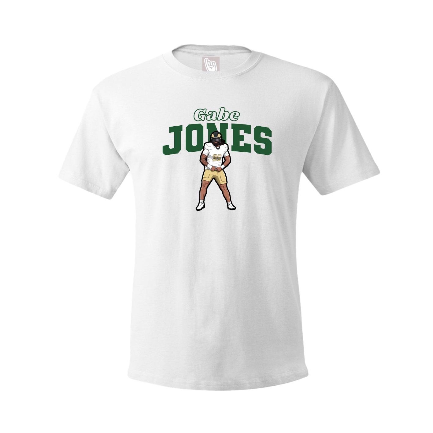 Youth Tee — Name Arch in White