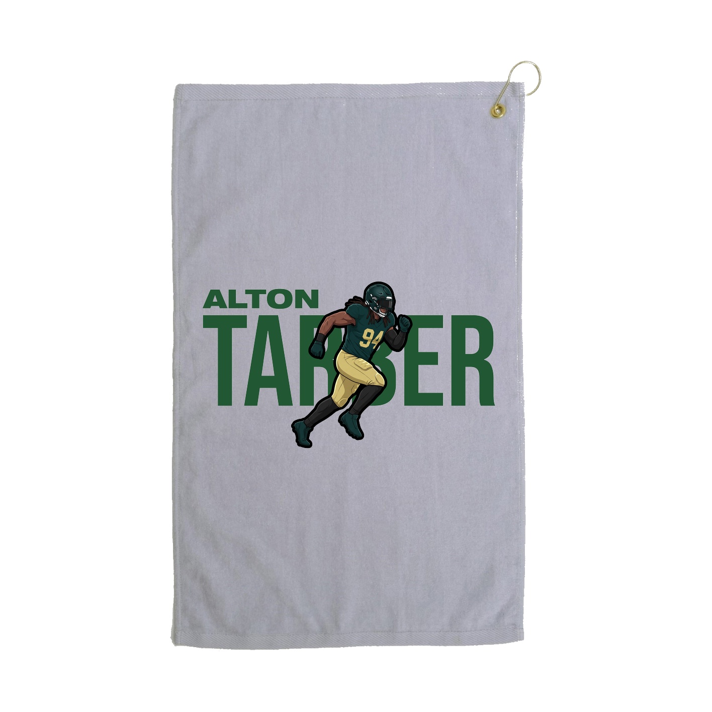 Golf Towel — Player Name in Grey