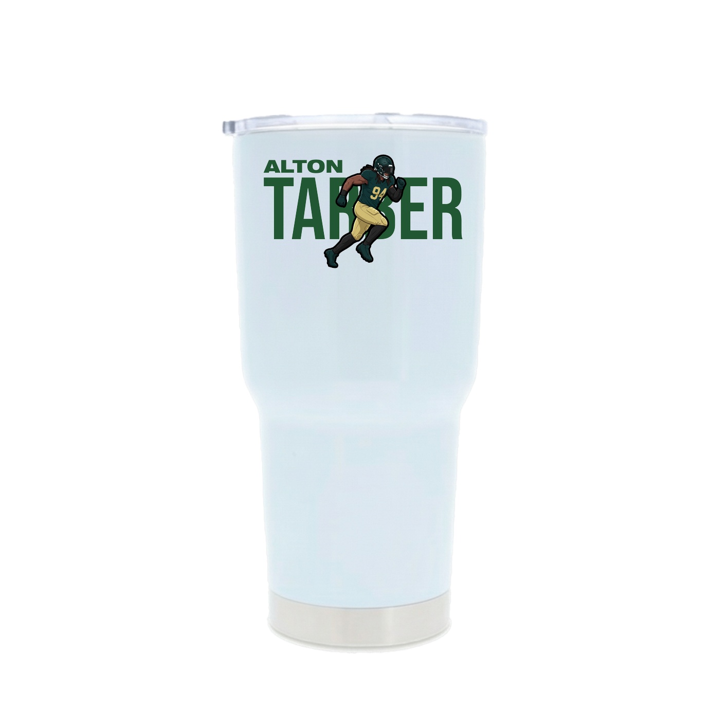 30oz Stainless Steel Tumbler — Player Name in White