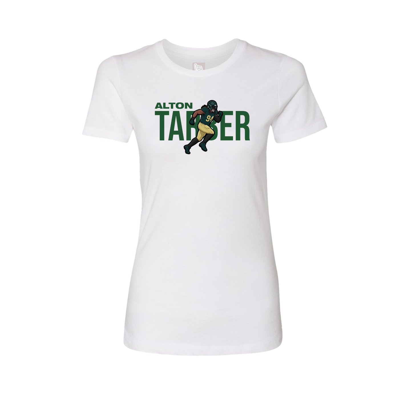Fitted Women's Tee — Player Name in White