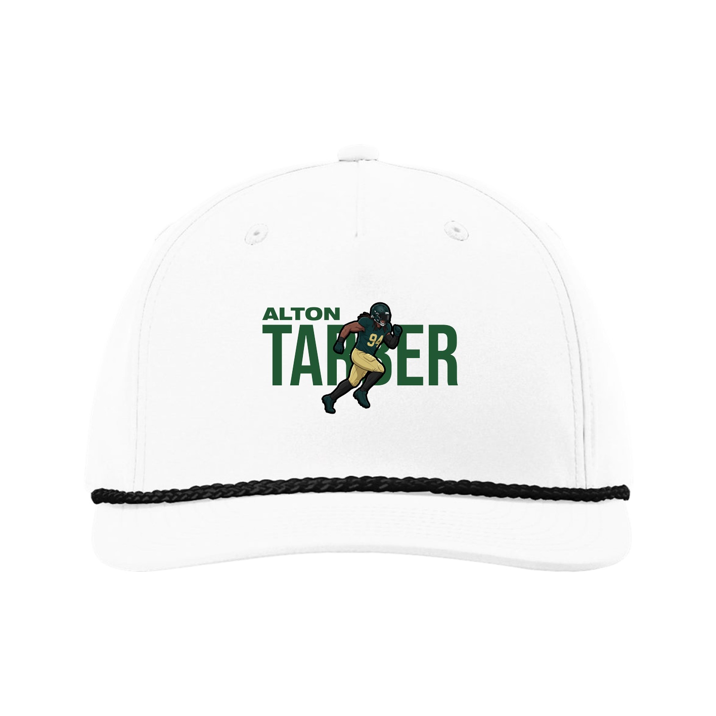 Five-Panel Classic Rope Cap — Player Name in White