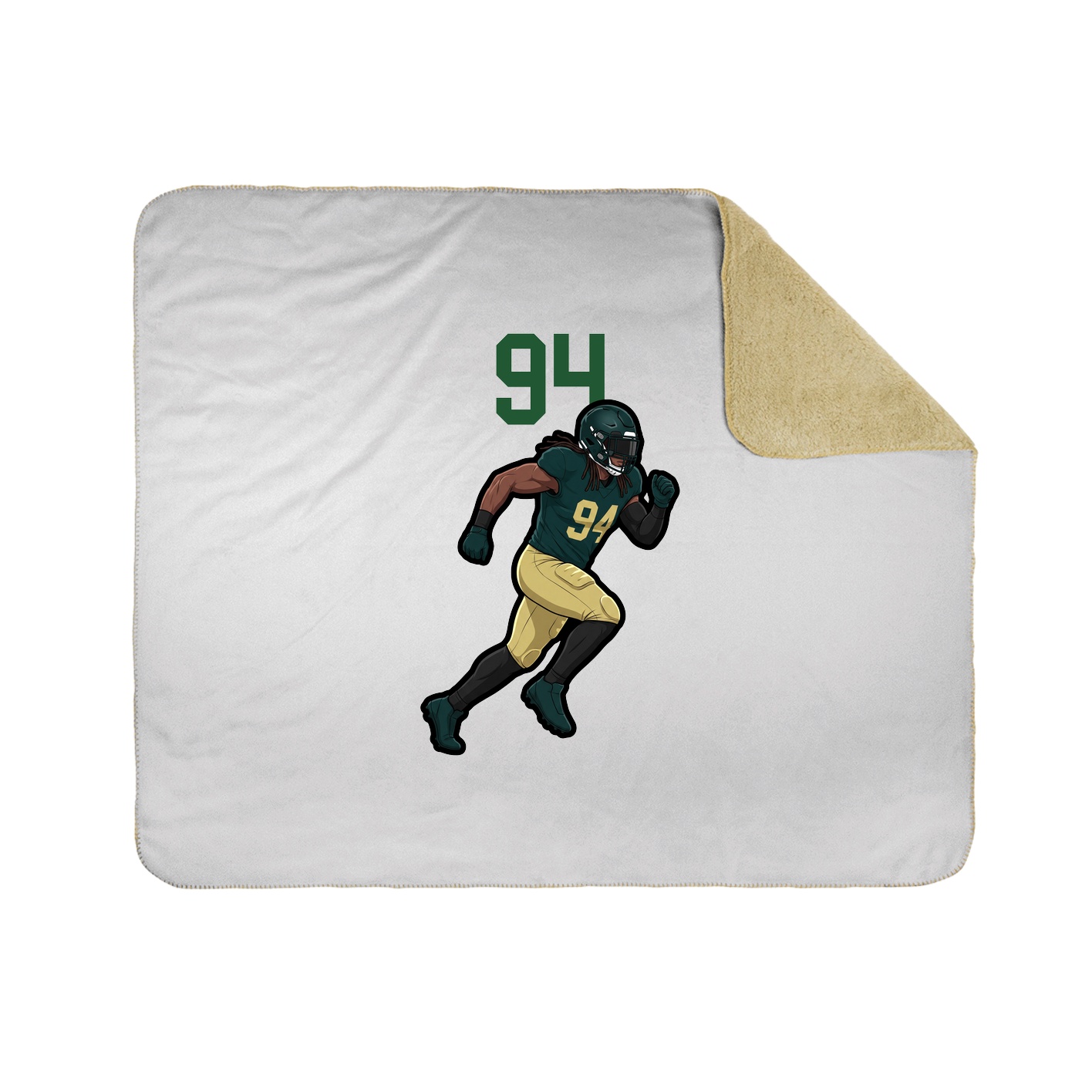 Throw Blanket — Number Top in White
