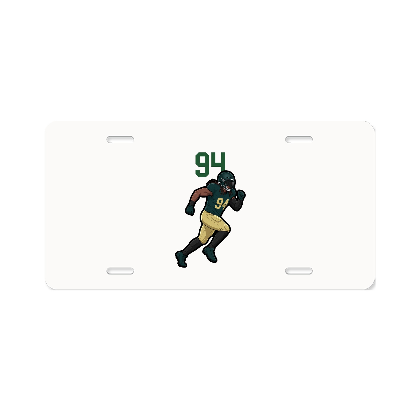License Plate — Number Top in Classic