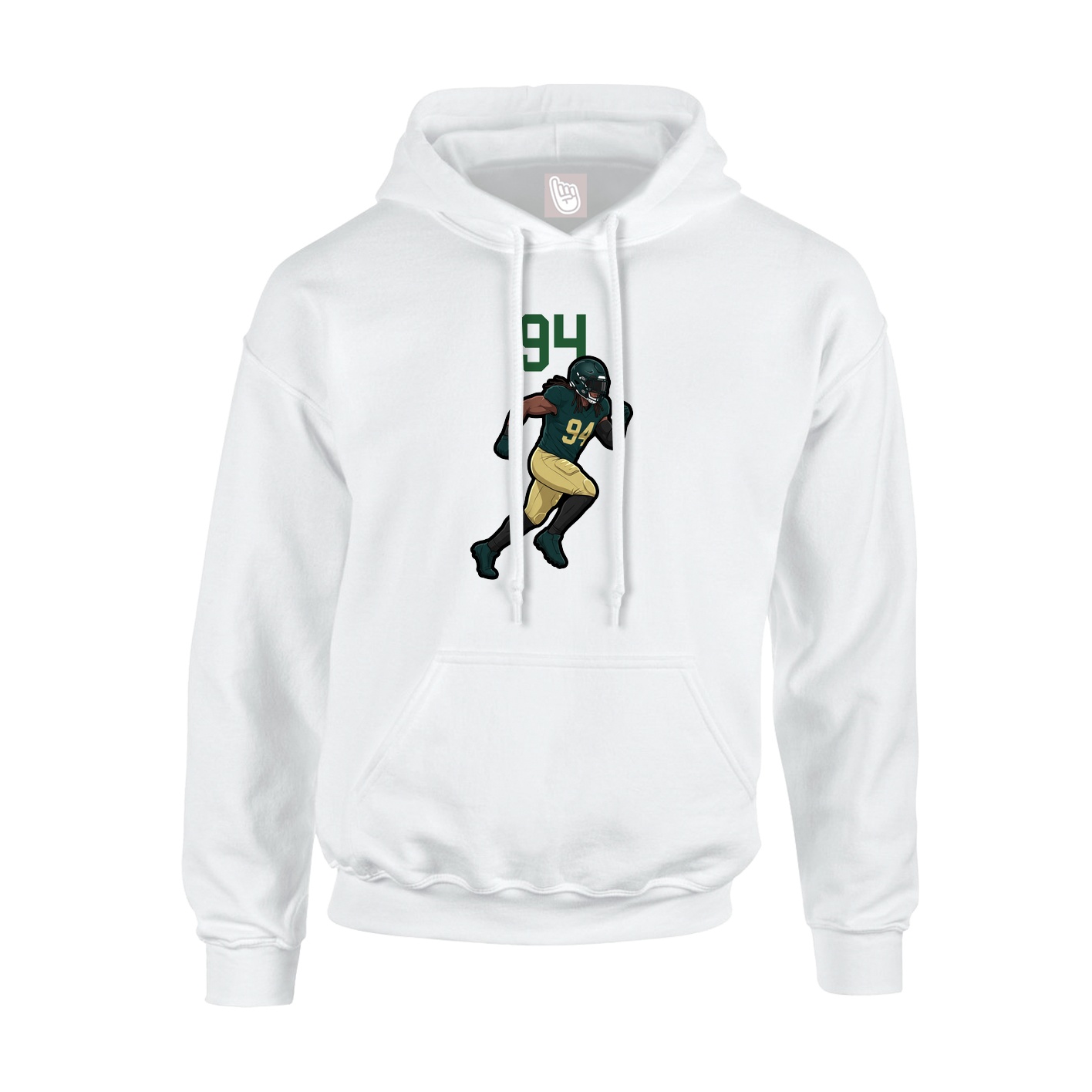 Hoodie — Number Top in White