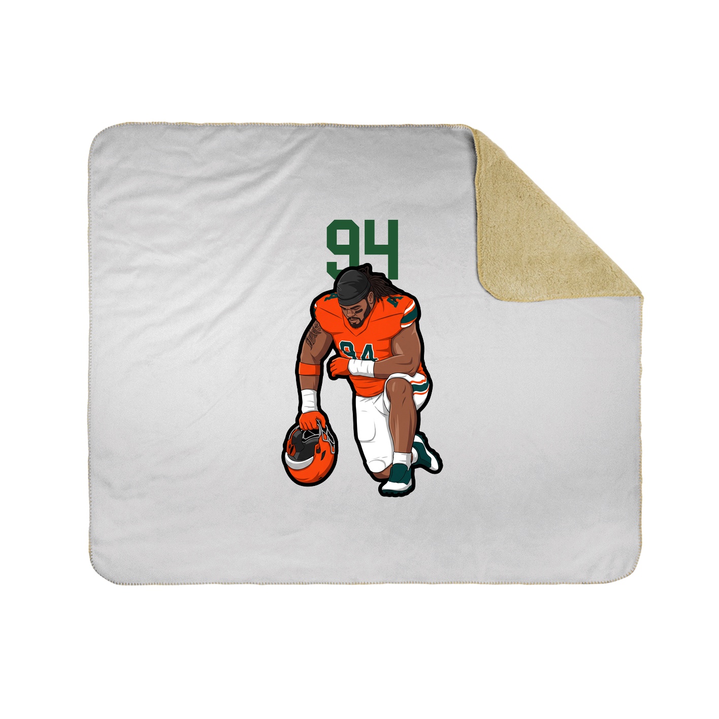 Throw Blanket — Number Top in White