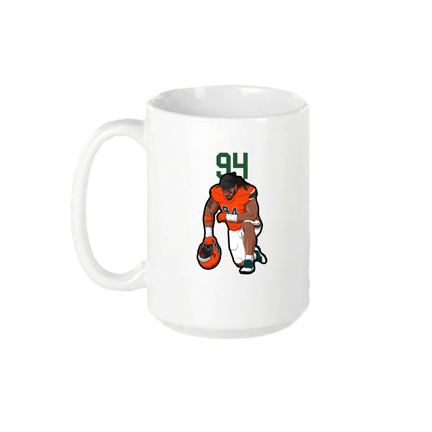 15oz Coffee Mug — Number Top in White