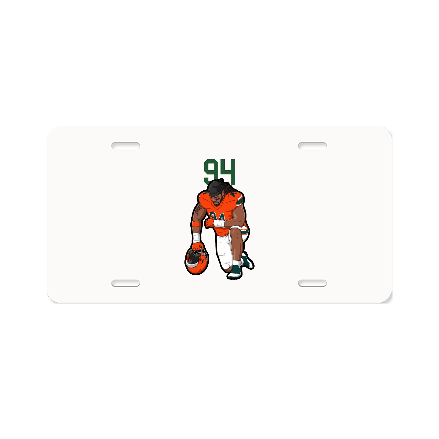 License Plate — Number Top in Classic