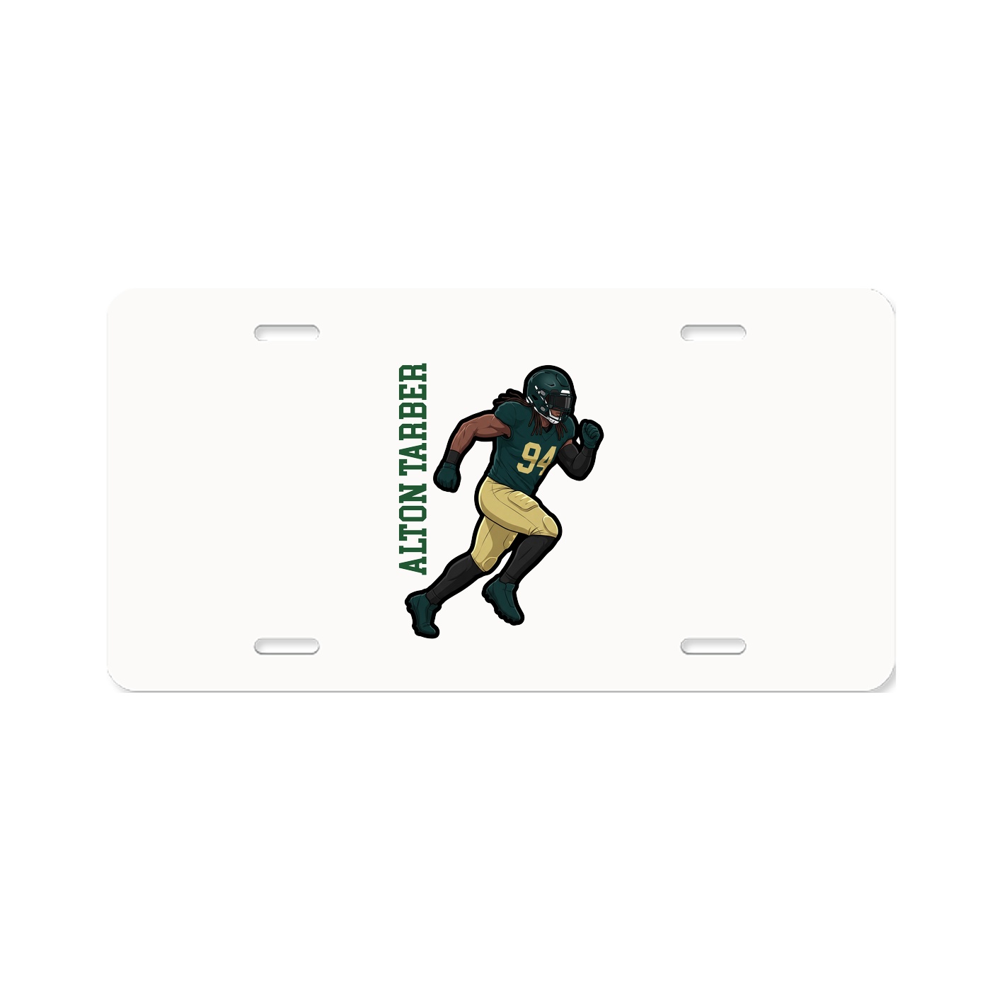 License Plate — Name Vertical in Classic