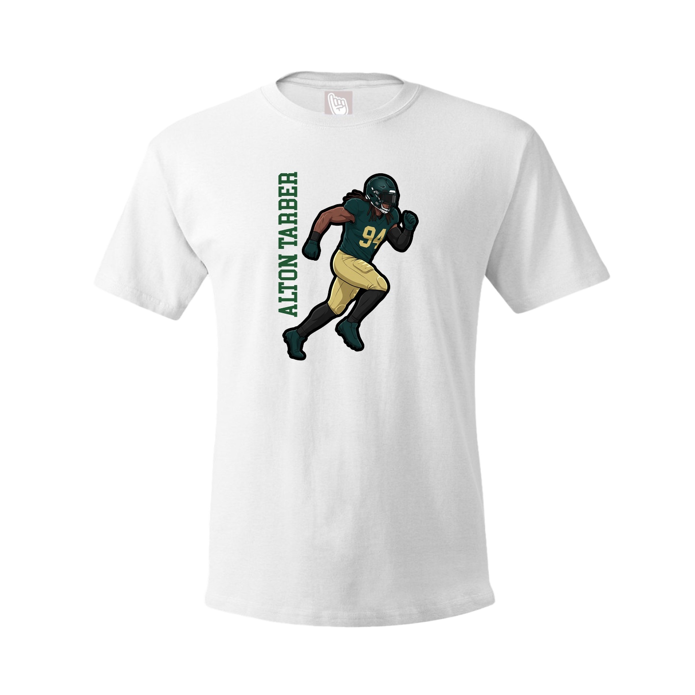 Tee — Name Vertical in White
