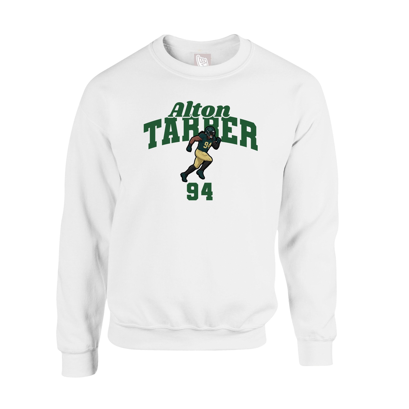 Fleece Crew — Signature Arch in White
