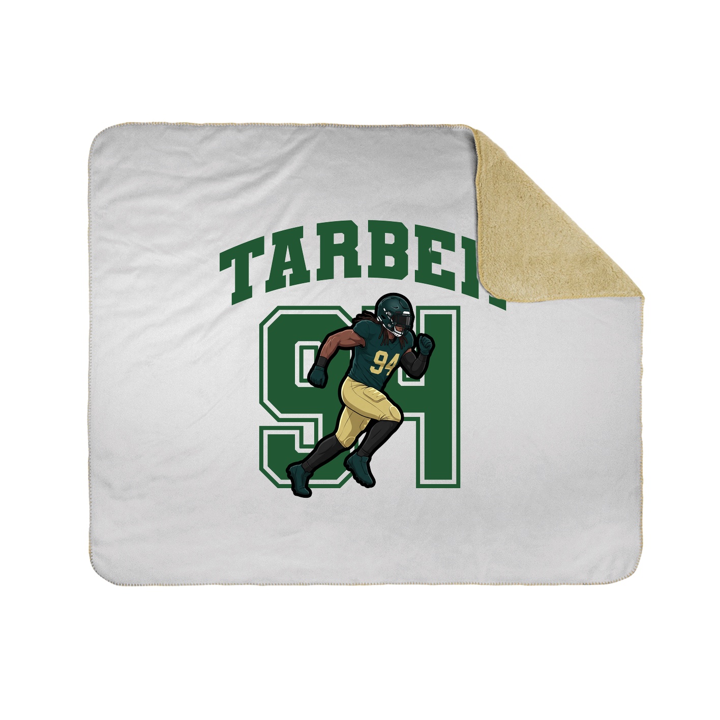 Throw Blanket — Number in White