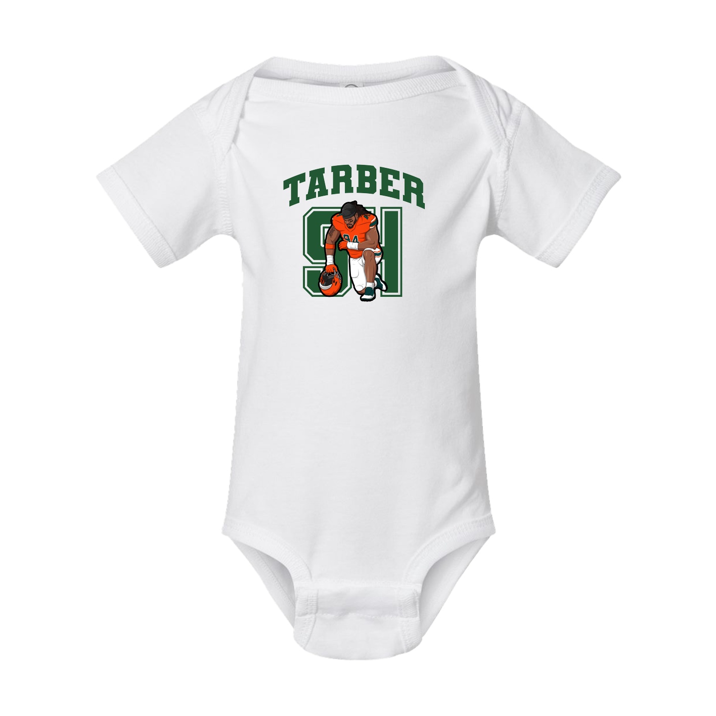 Baby Onesie — Number in White