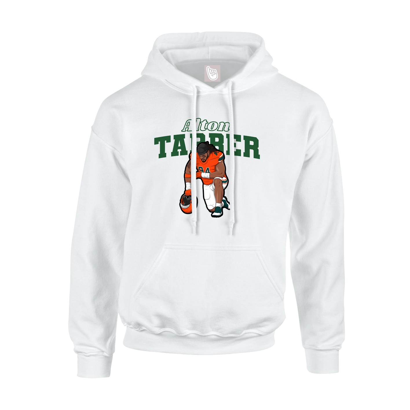 Hoodie — Name Arch in White