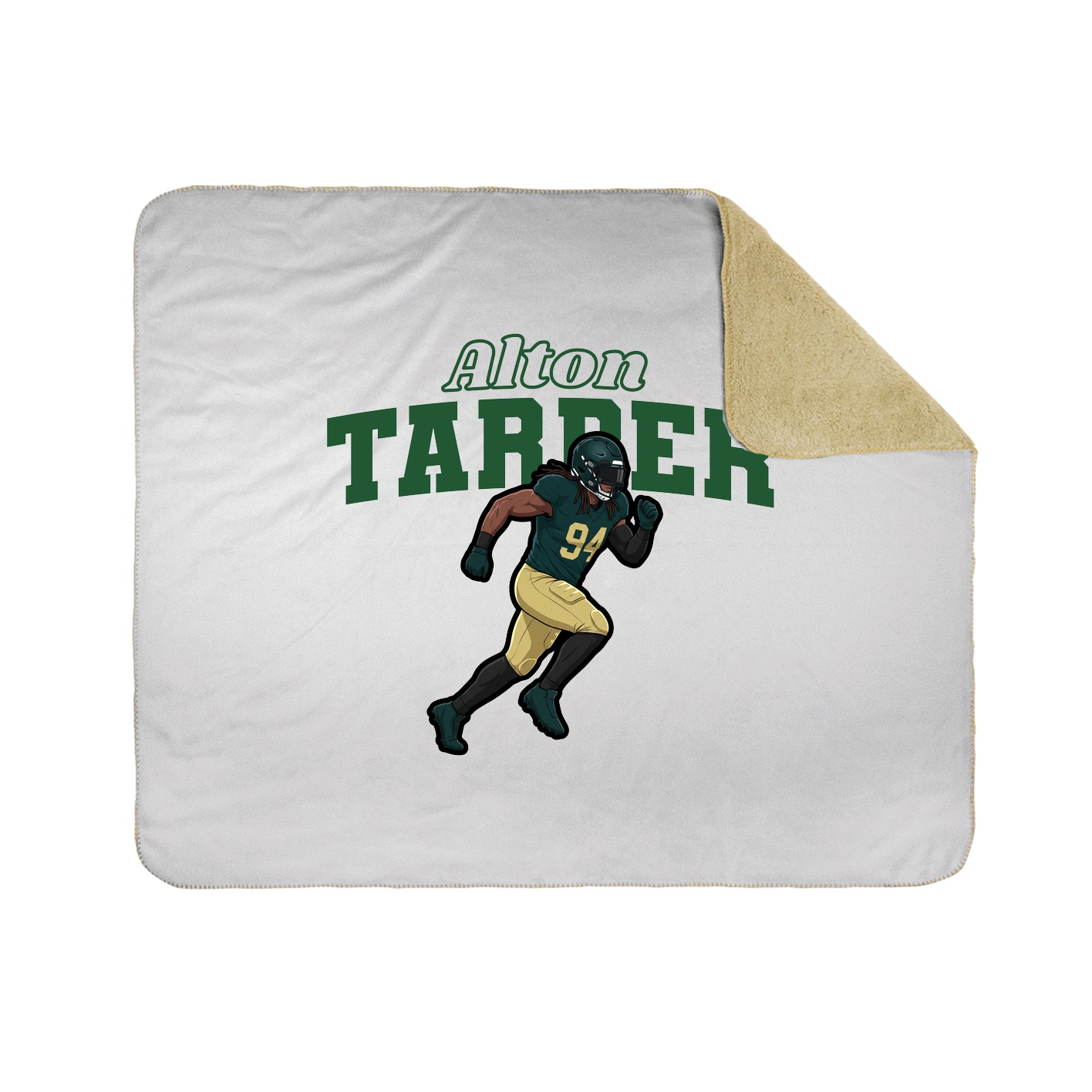 Throw Blanket — Name Arch in White
