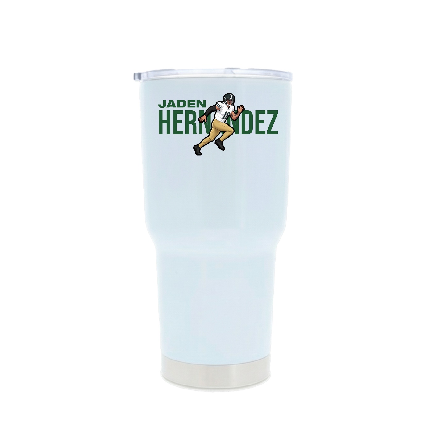 30oz Stainless Steel Tumbler — Player Name in White