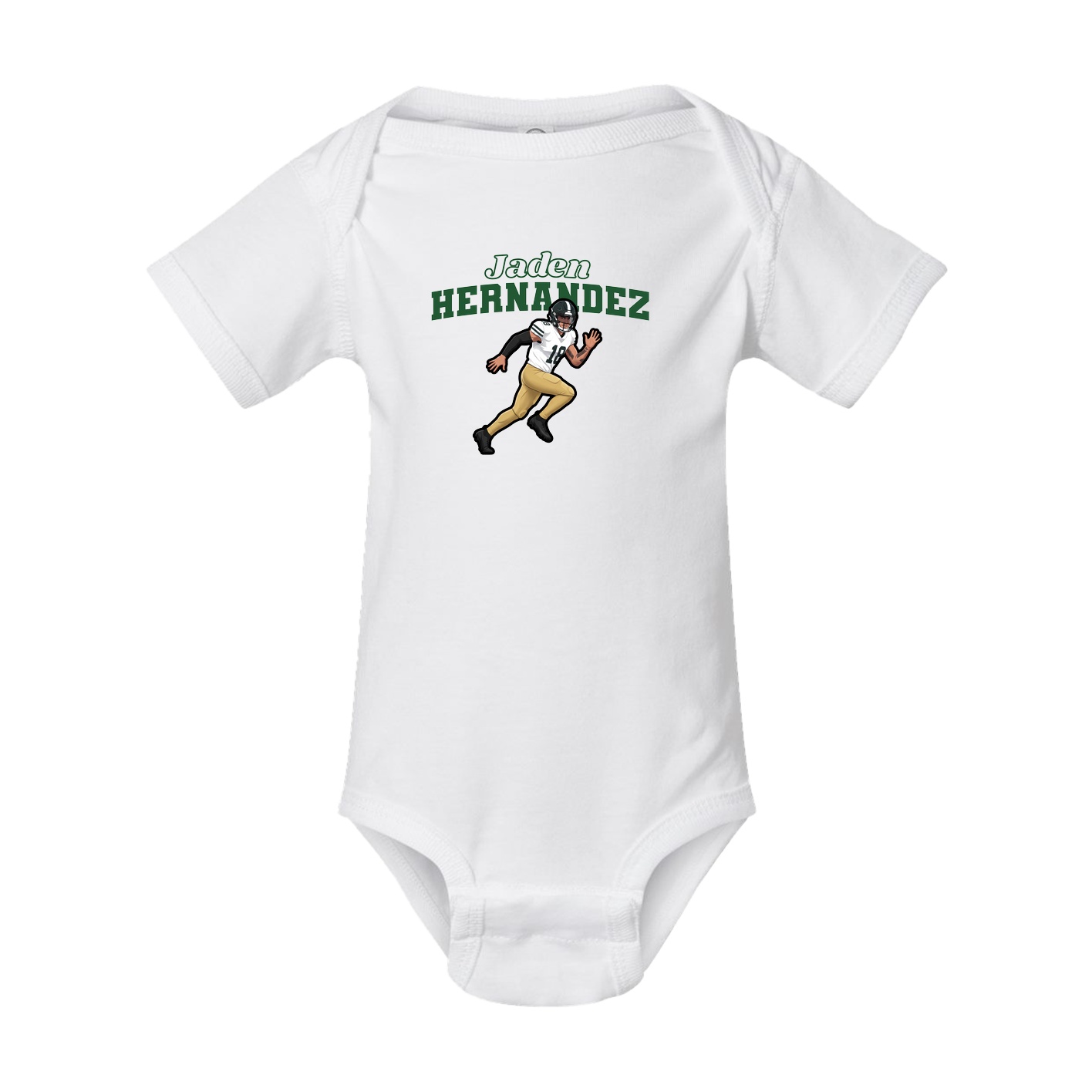 Baby Onesie — Name Arch in White