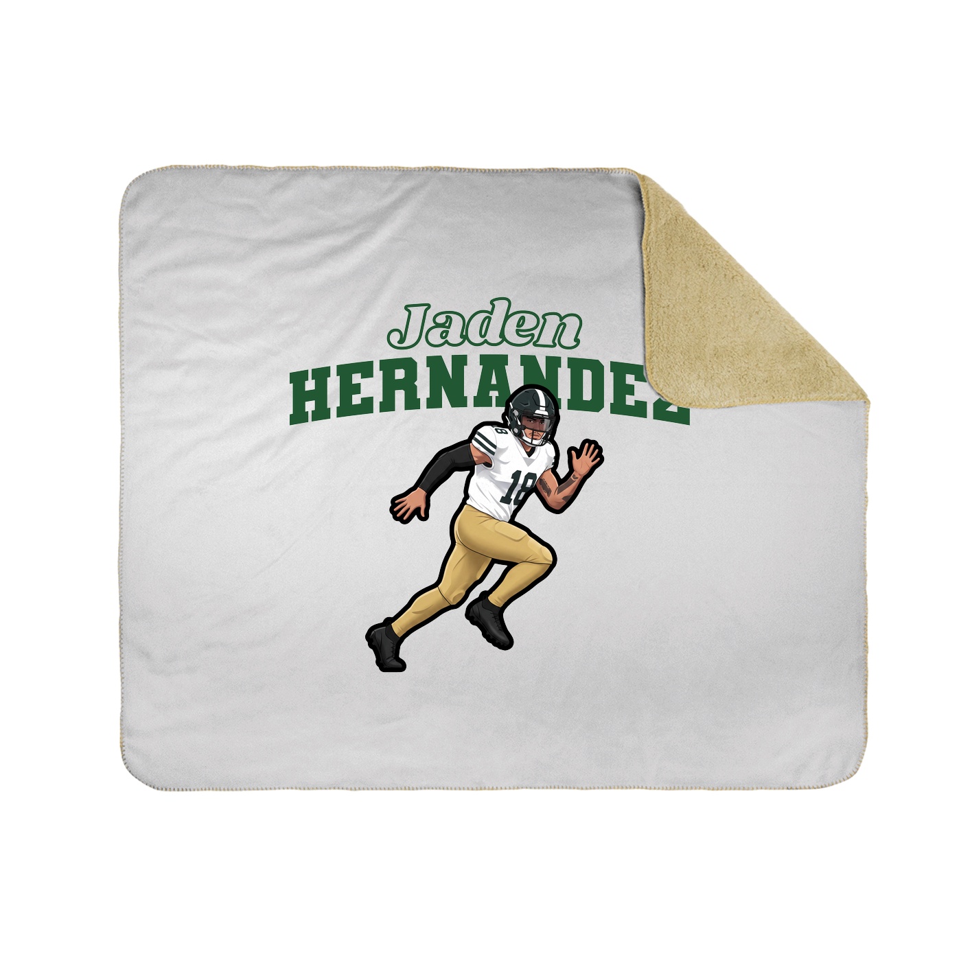 Throw Blanket — Name Arch in White