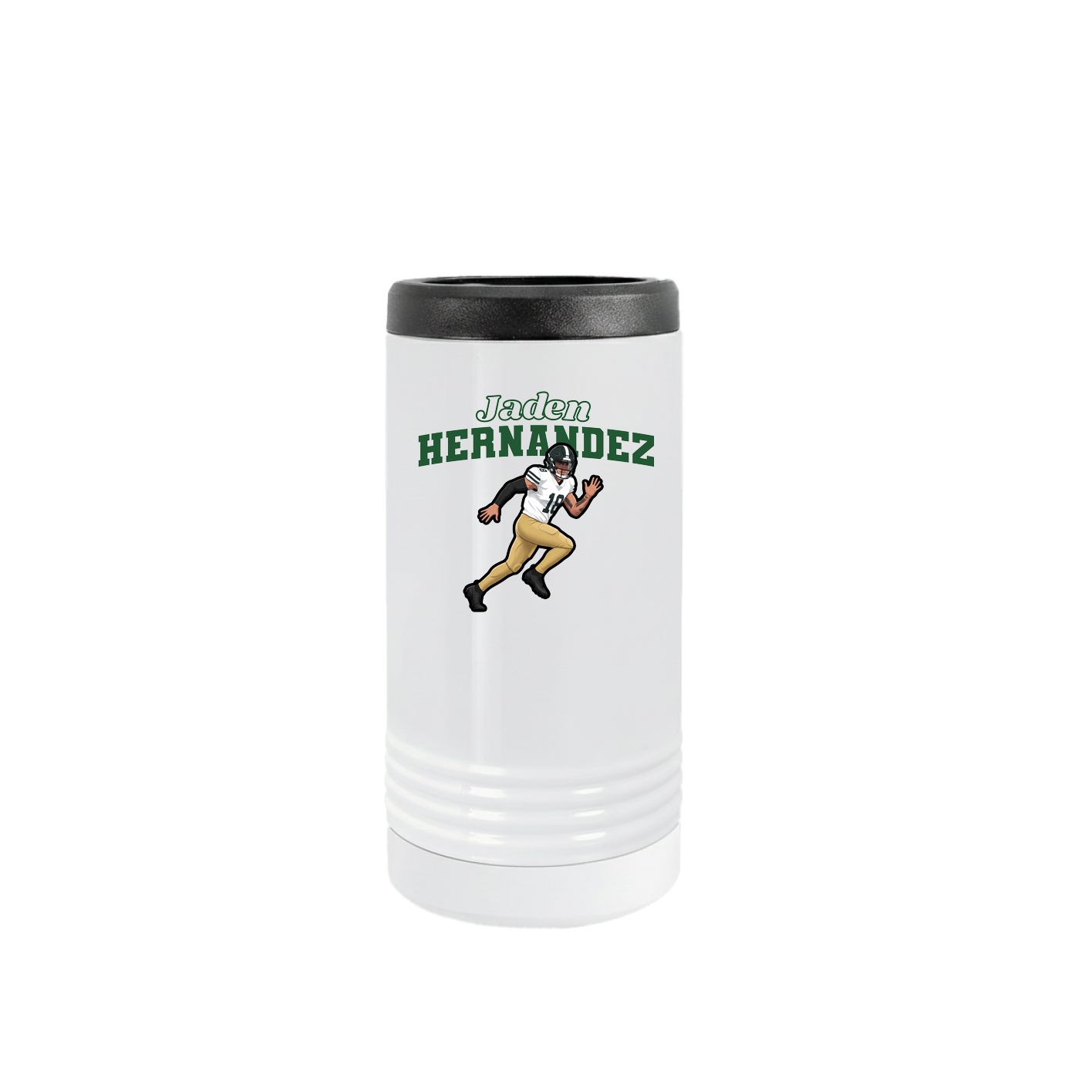 Slim Beverage Holder — Name Arch in White