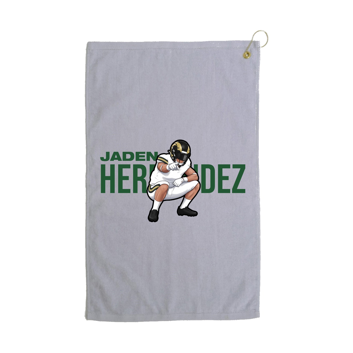 Golf Towel — Player Name in Grey