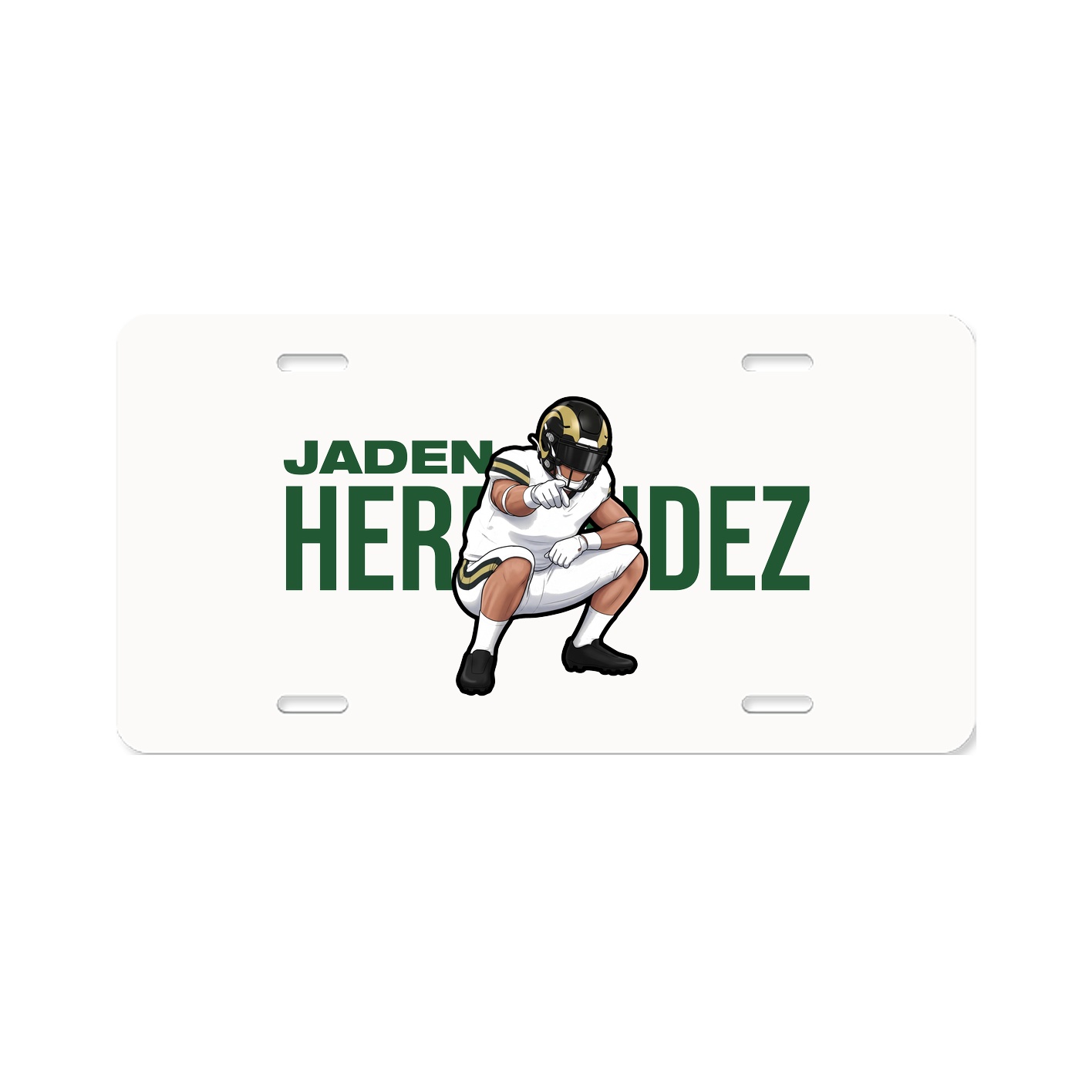 License Plate — Player Name in Classic