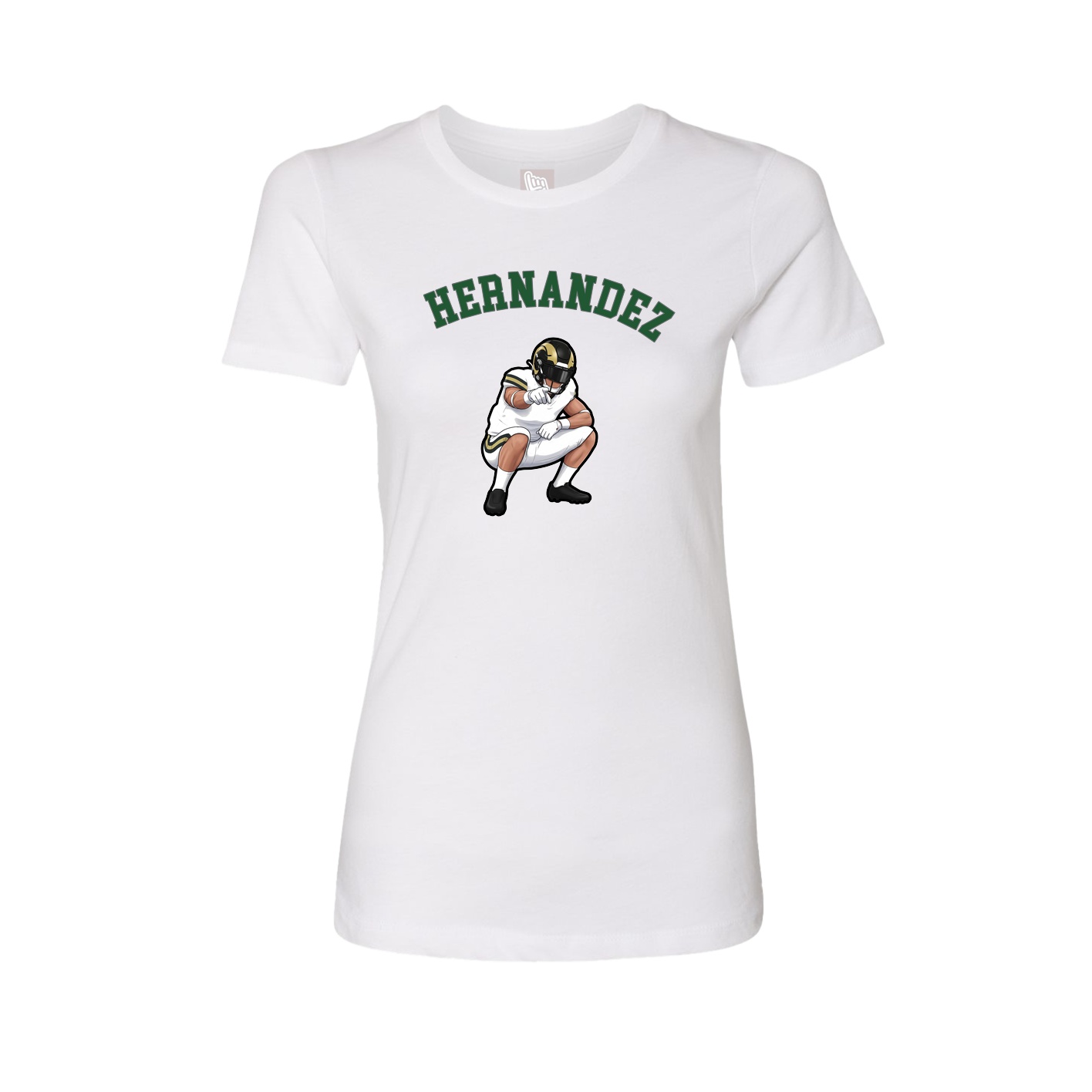 Fitted Women's Tee — Shirsey Arch in White