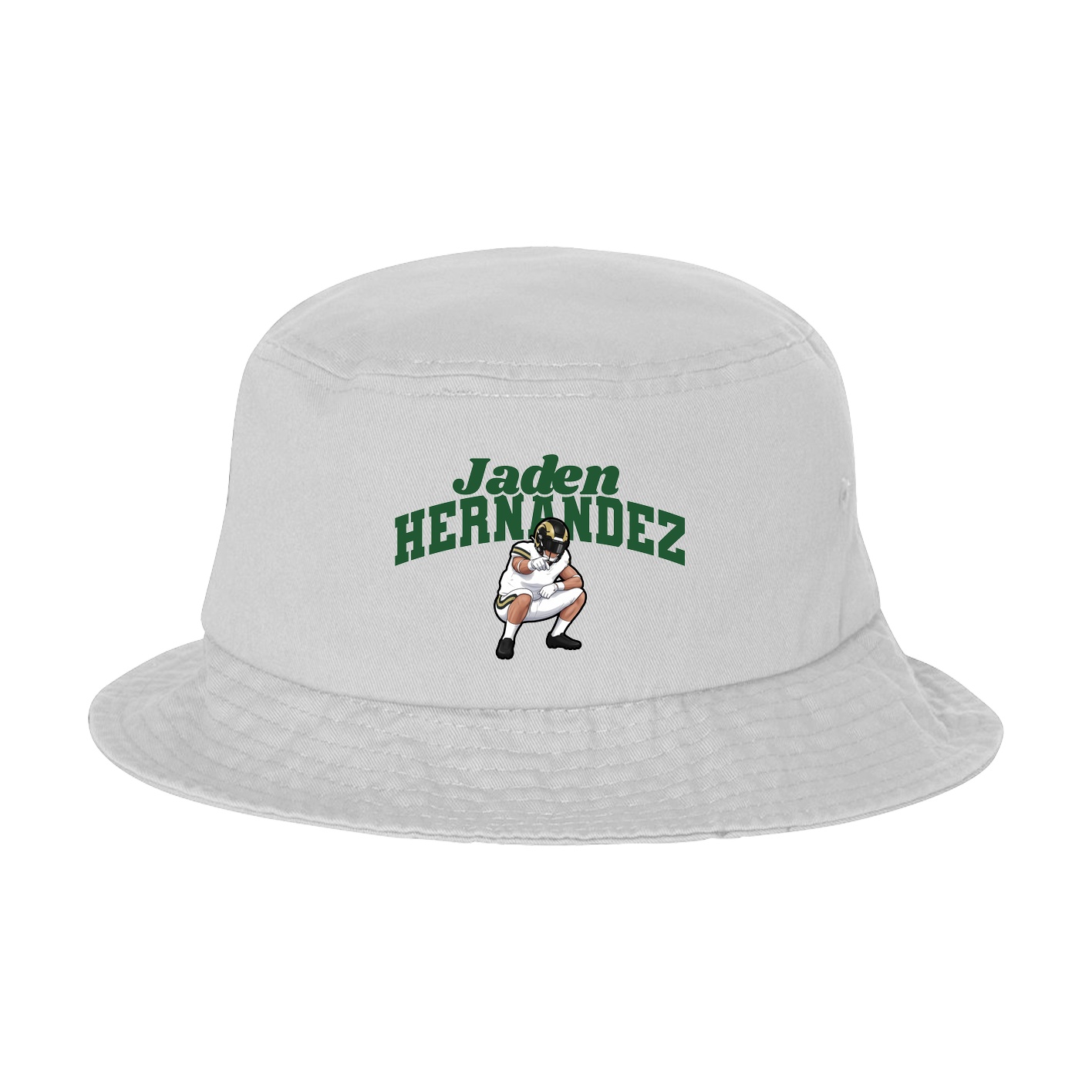 Bucket Cap — Signature Arch in White