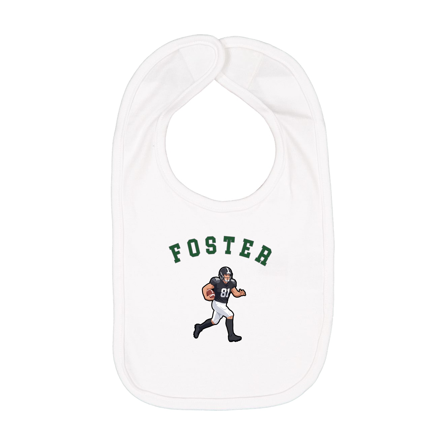 Infant Bib — Shirsey Arch in White