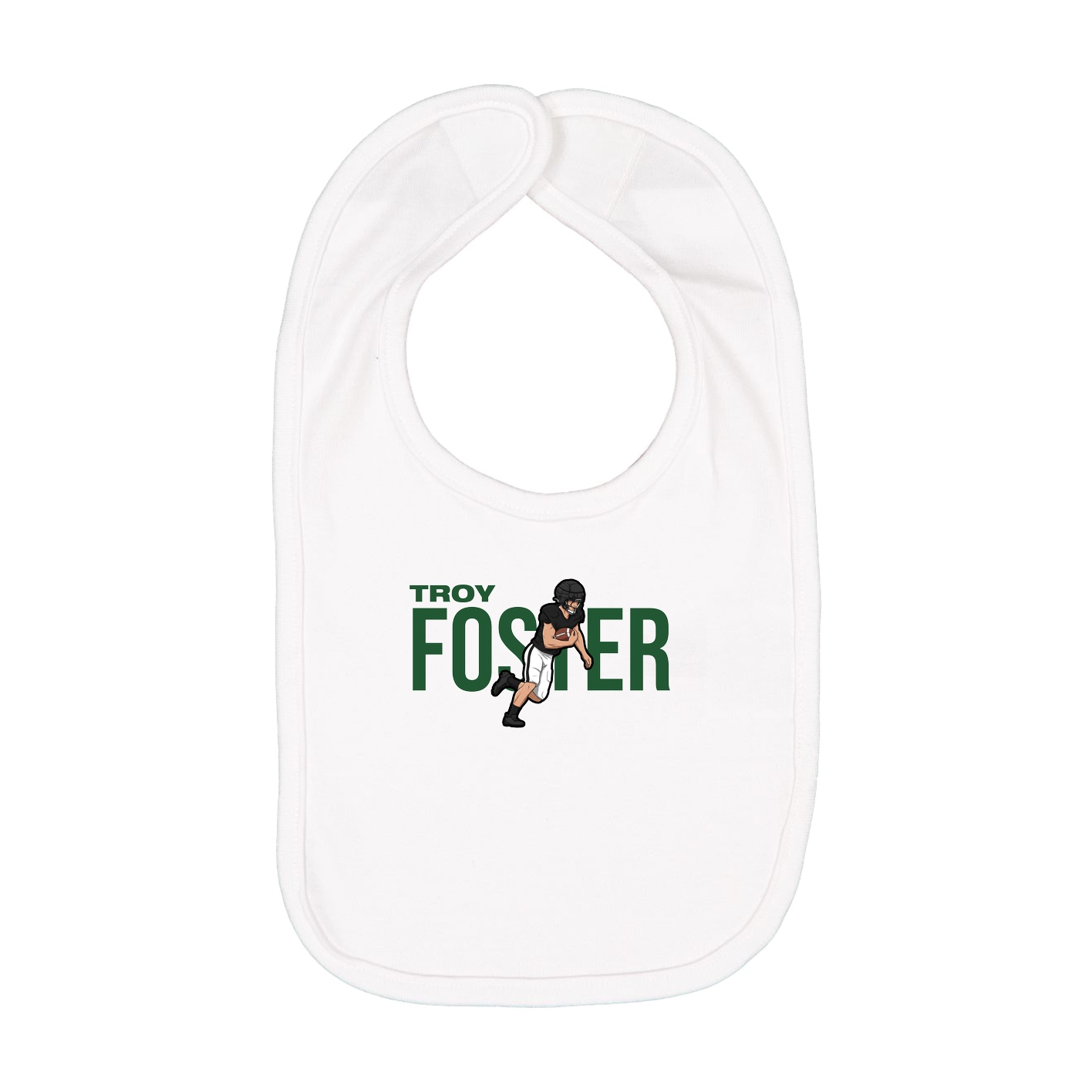 Infant Bib — Player Name in White