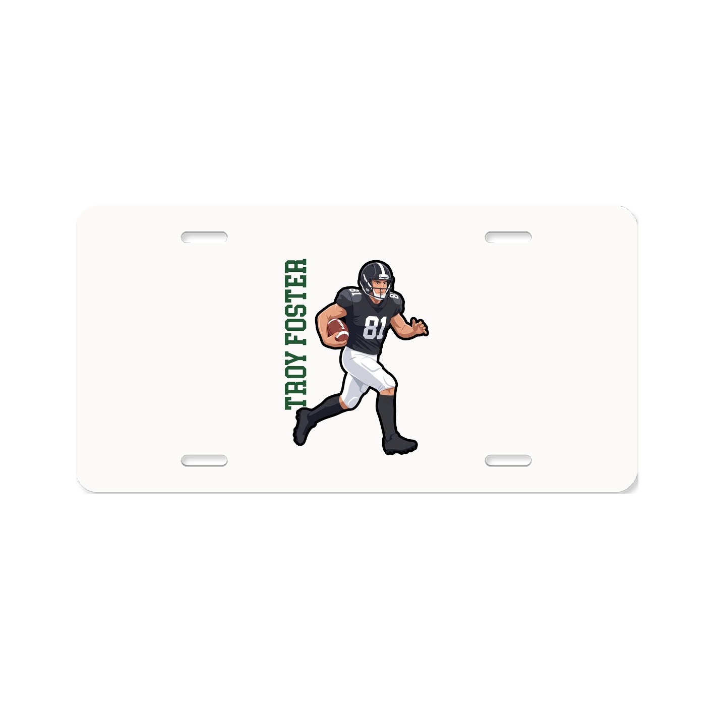 License Plate — Name Vertical in Classic