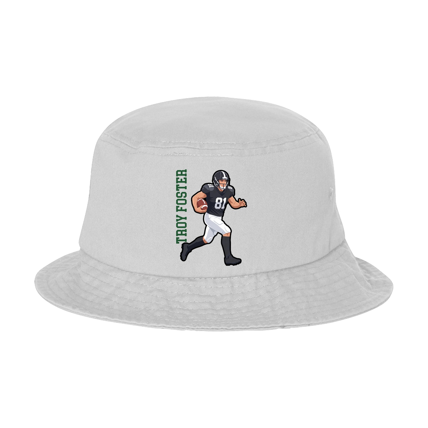 Bucket Cap — Name Vertical in White