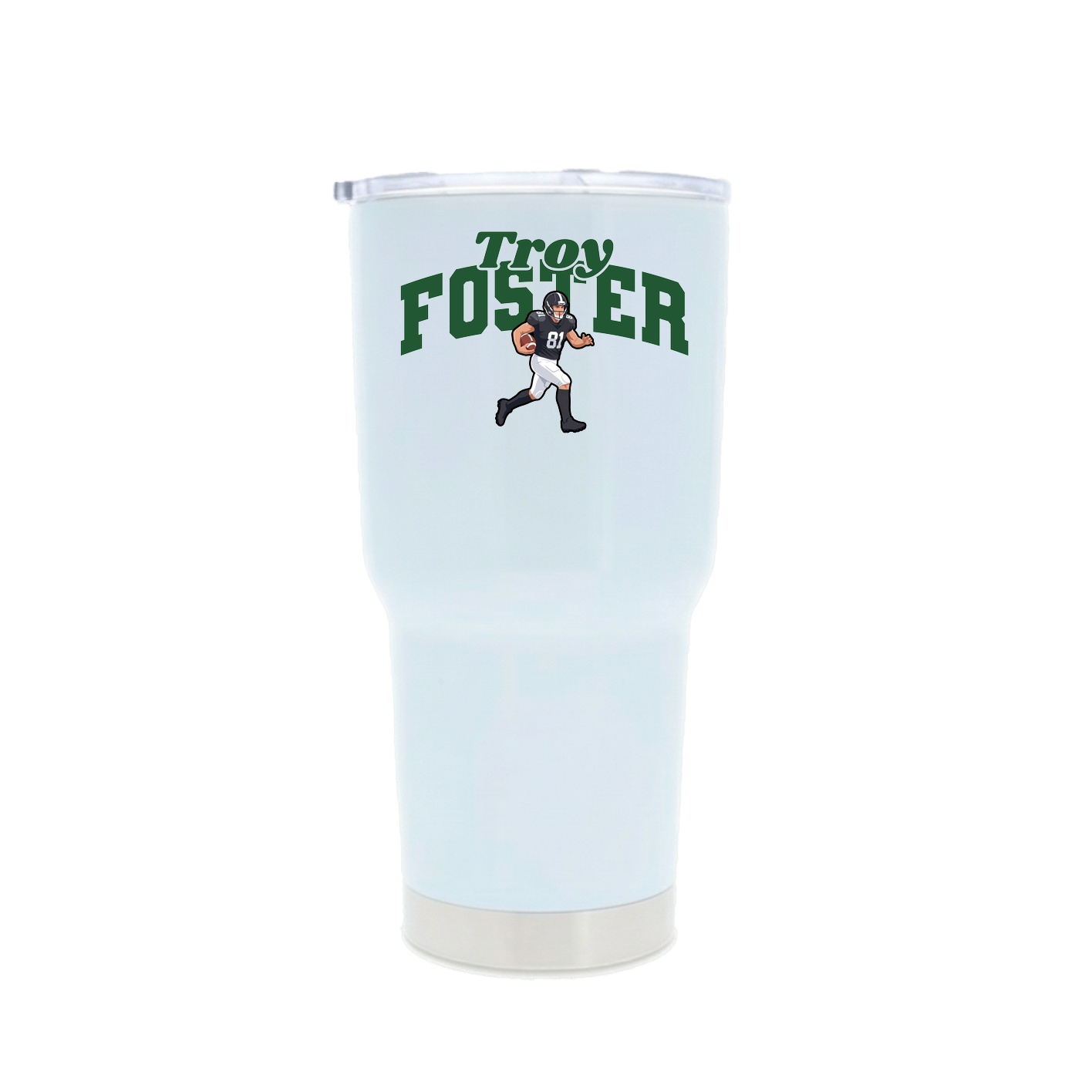 30oz Stainless Steel Tumbler — Signature Arch in White