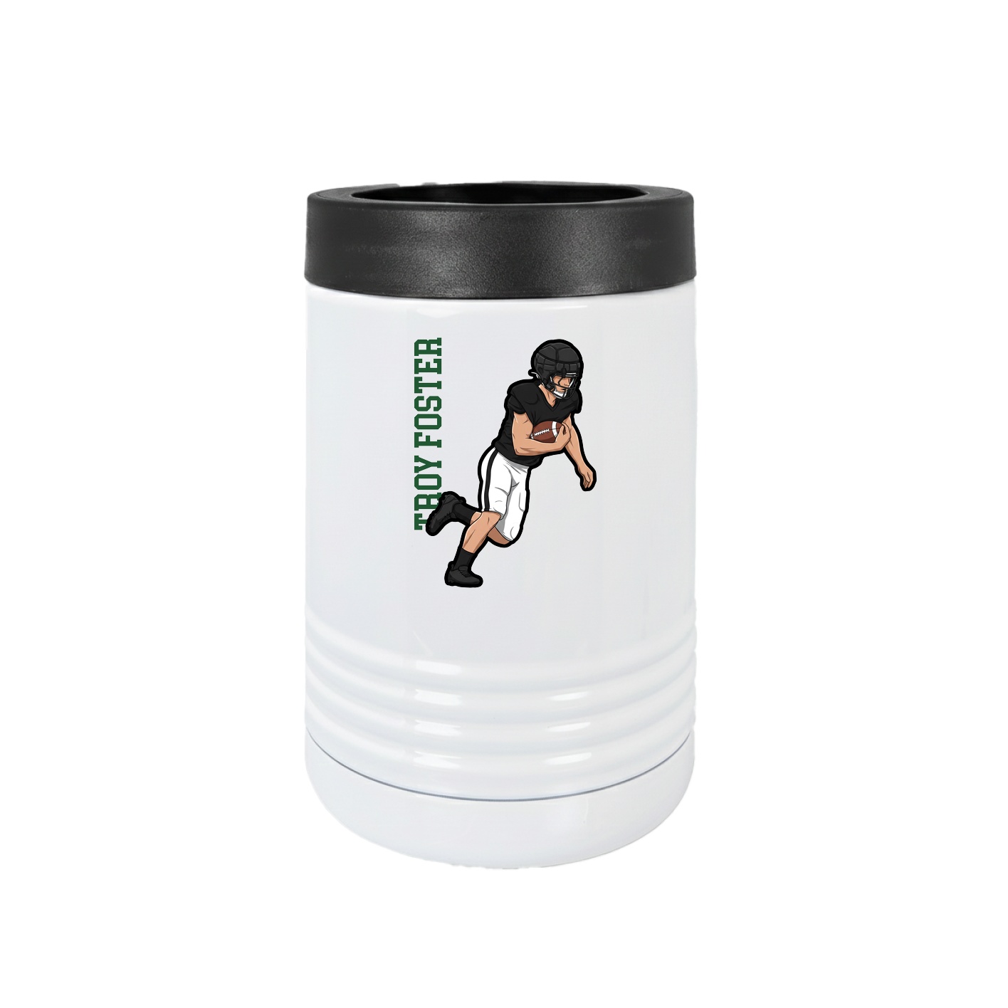 Beverage Holder — Name Vertical in White