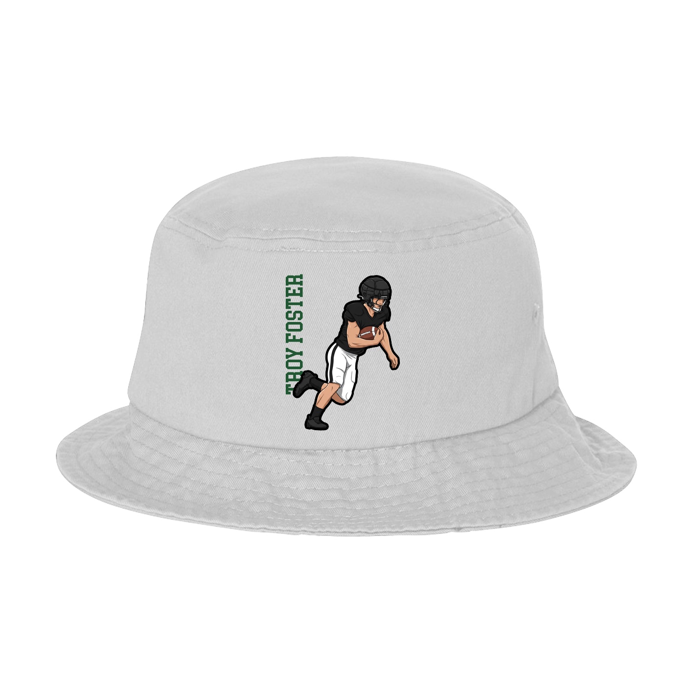 Bucket Cap — Name Vertical in White