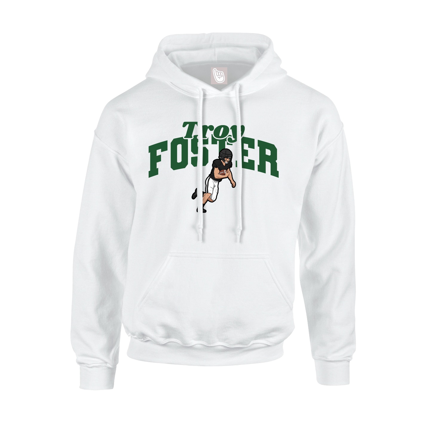 Hoodie — Signature Arch in White