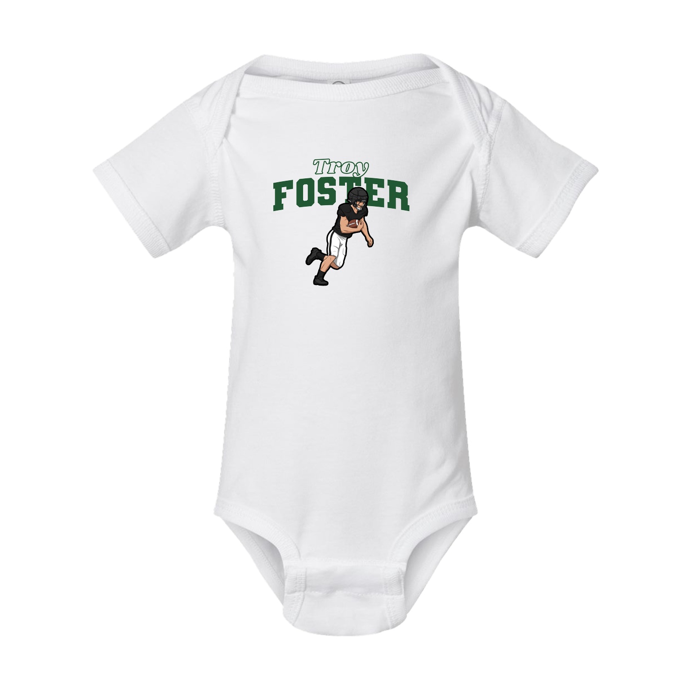 Baby Onesie — Name Arch in White
