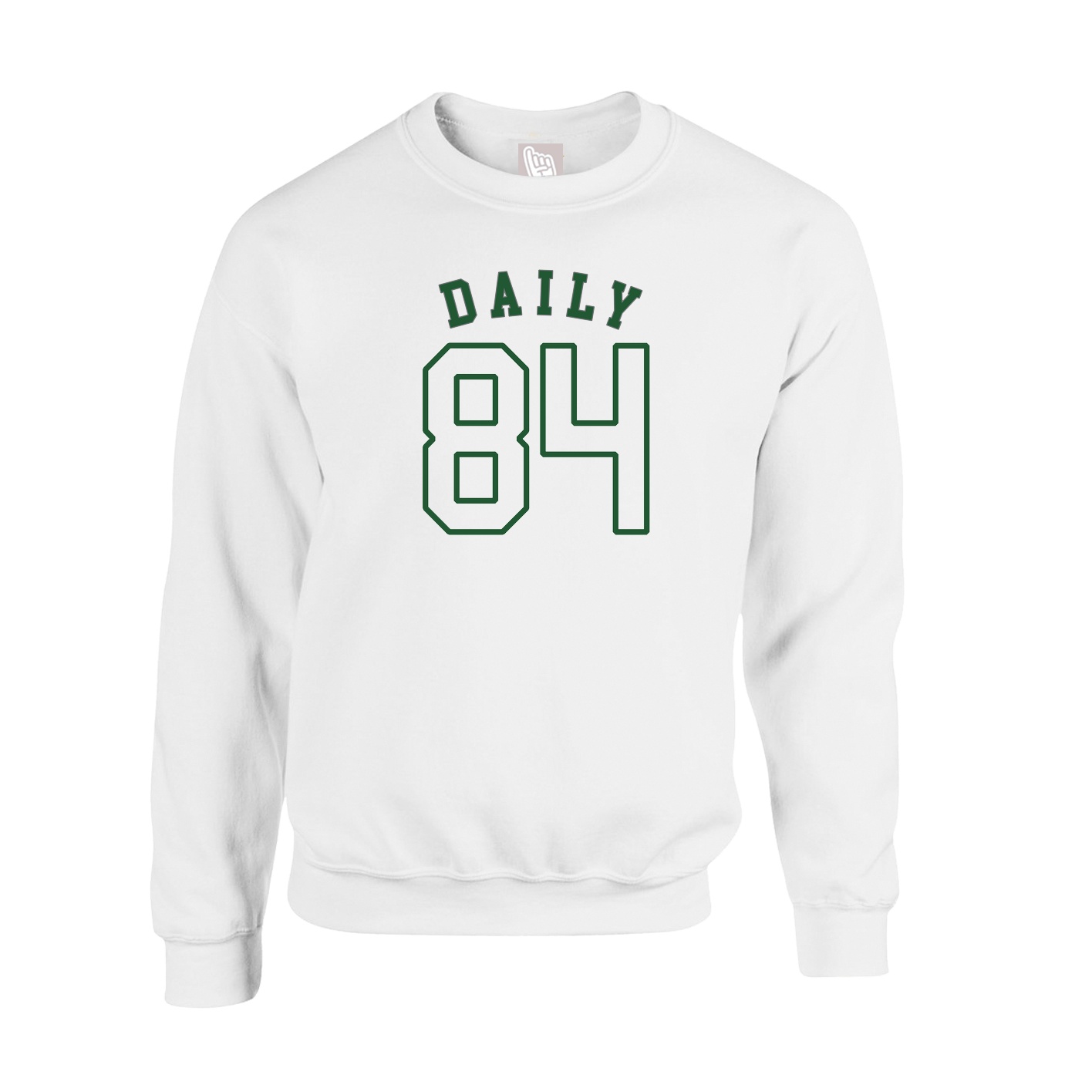 Fleece Crew — Shirsey Arch in White