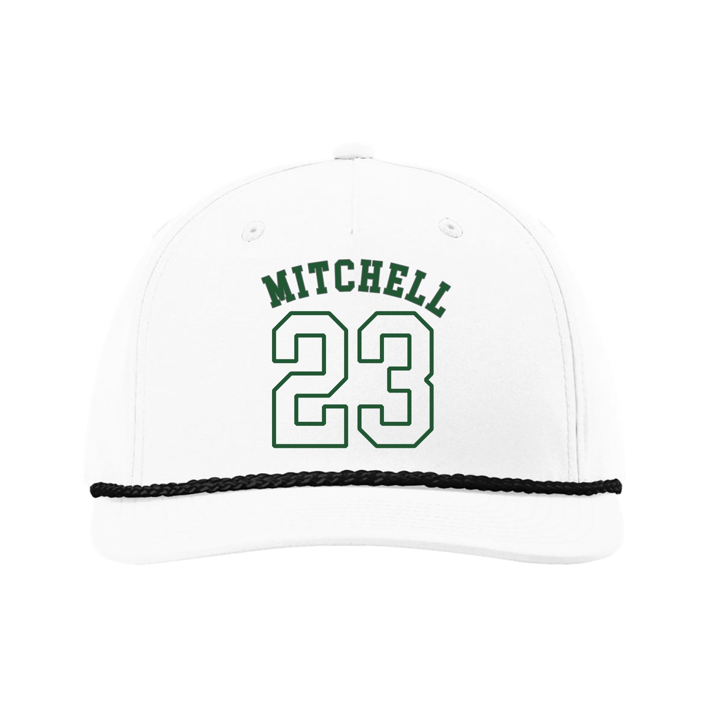 Five-Panel Classic Rope Cap — Shirsey Arch in White