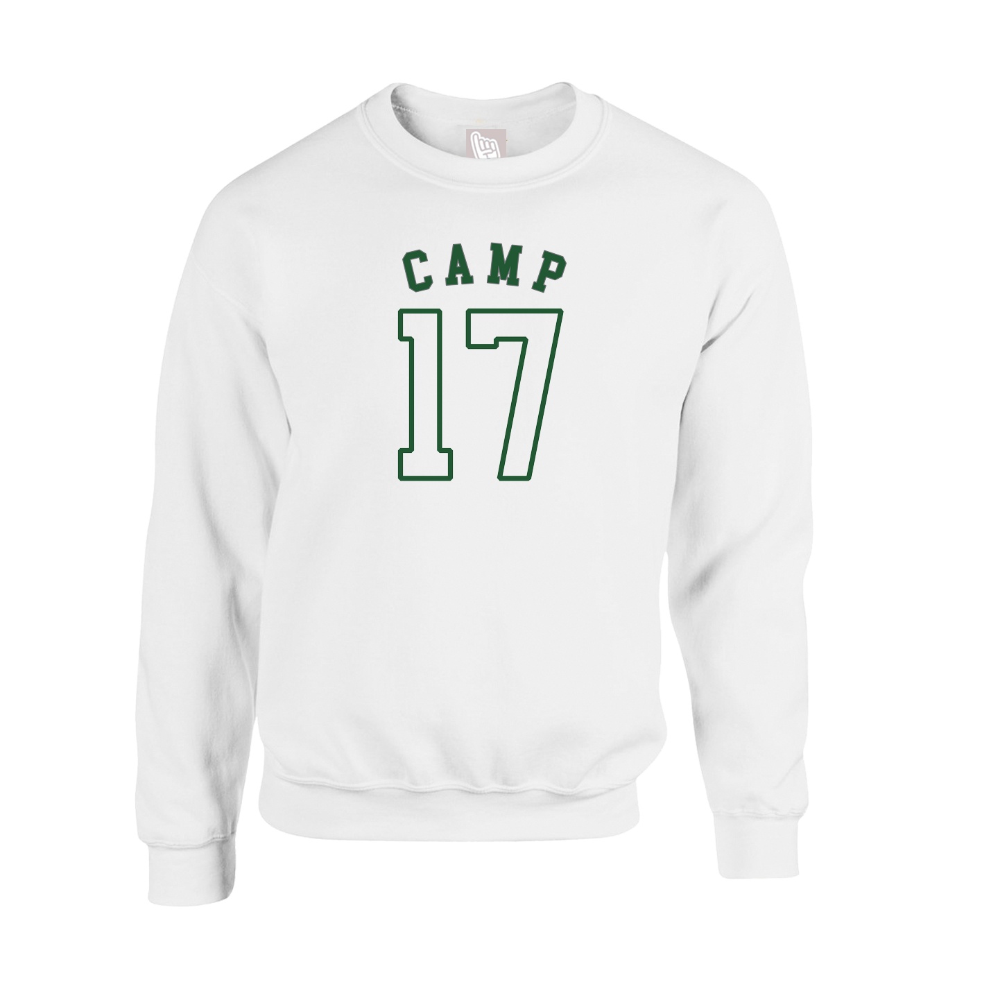 Fleece Crew — Shirsey Arch in White