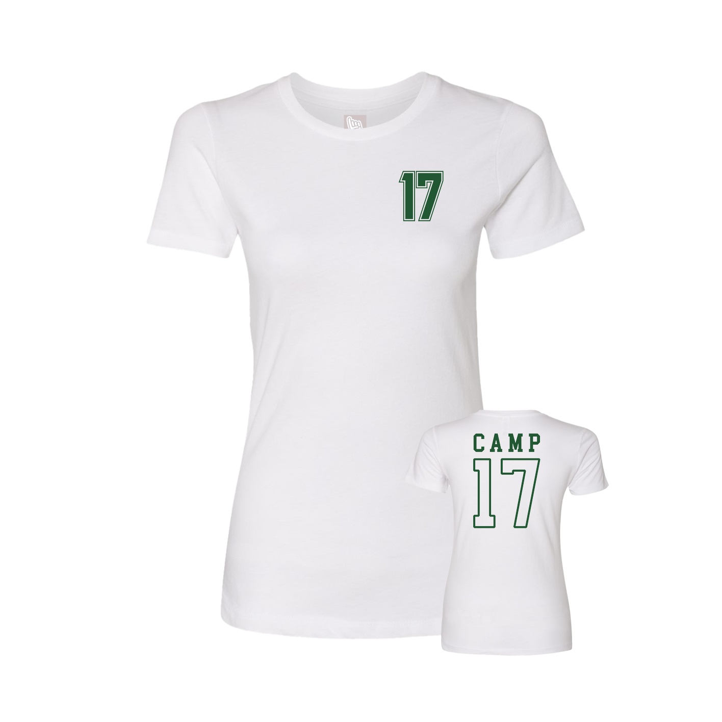 Fitted Women's Tee — Chest Back in White